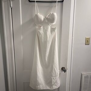 Mishka Cream Underwire Dress with Cutout Sides